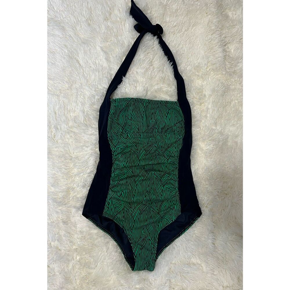 Boden Green and Navy One Piece Swimsuit